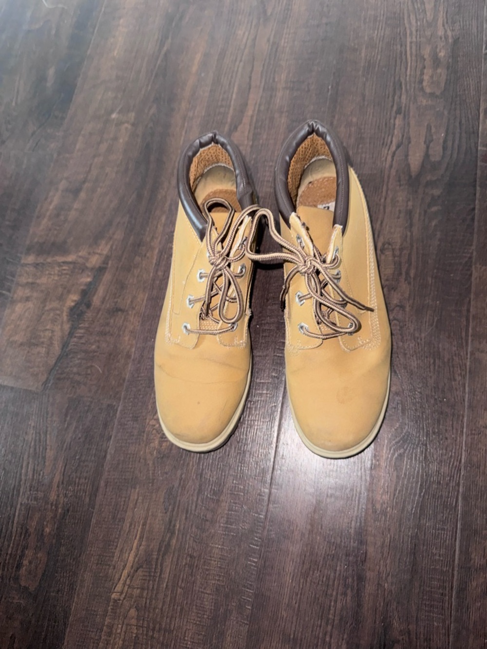 Route 66 Classic Lace-Up Work-Style Boots in Tan Brown